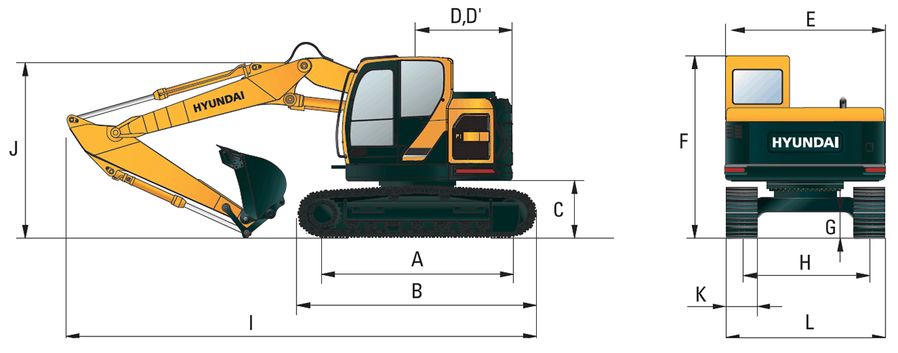 Hyundai HX130LCR / HX130LCR-D Crawler Excavator