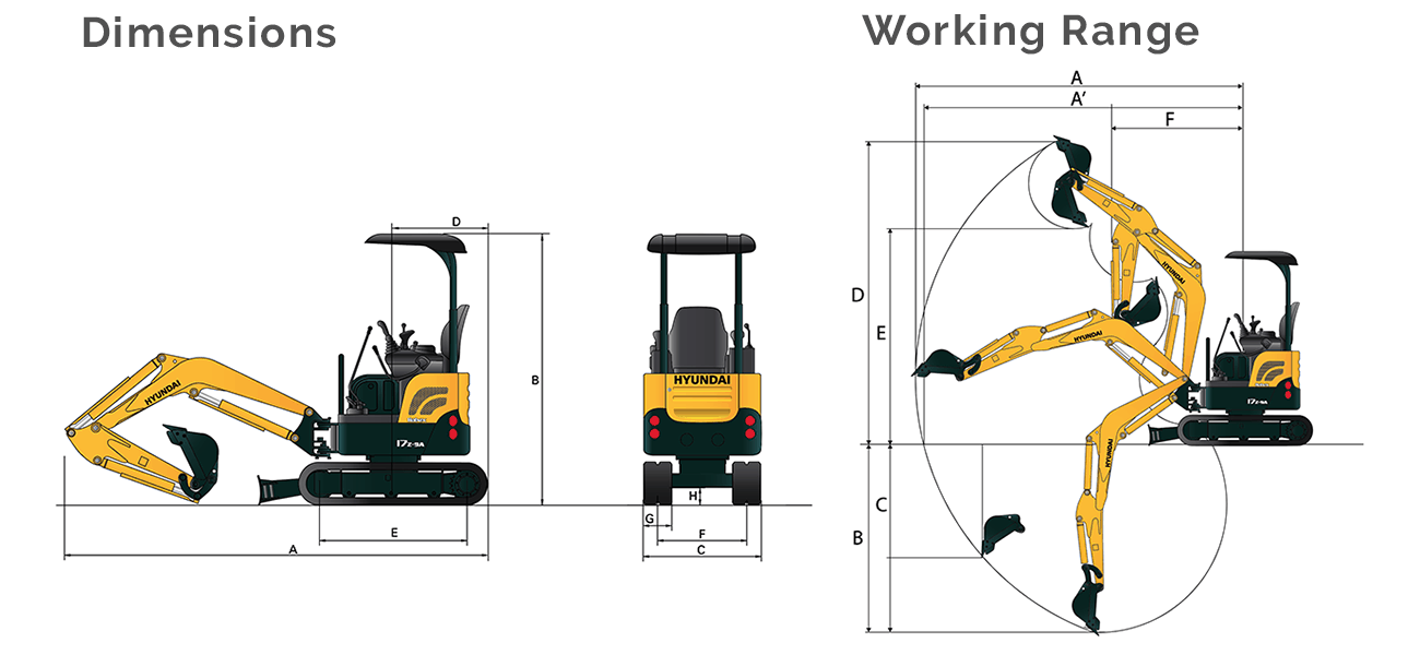 Hyundai R17z-9a Dimensions Diagram